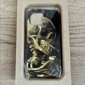 NEW*IPhone 12 pro Van Gogh Skull of a Skeleton with Burning Cigarette Phone Case